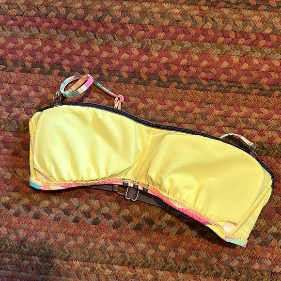 ADIDAS RAINBOW STRIPE BANDEAU BIKINI TOP - Picture 3 of 3